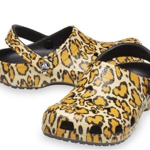Disney Cheetah Crocs. Size 9